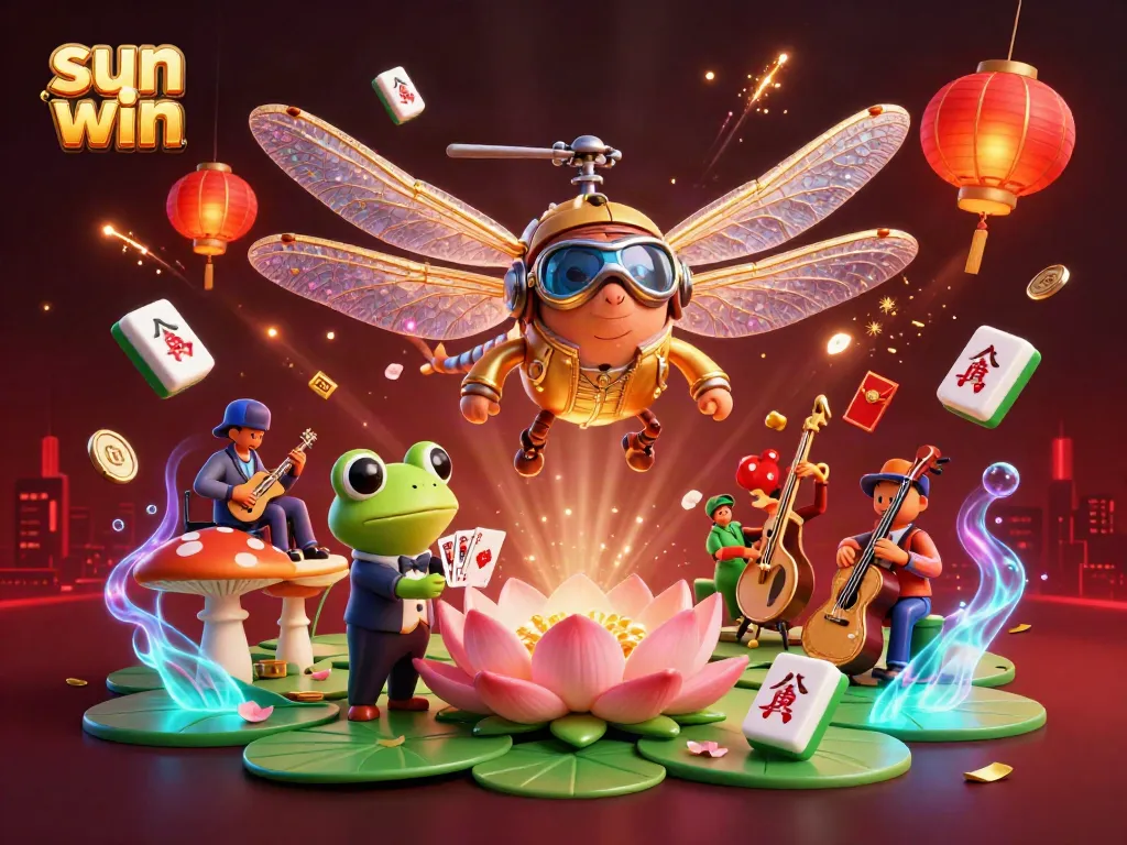 Experience the thrill of sun win gaming with a vibrant casino scene featuring dynamic characters and exciting elements.